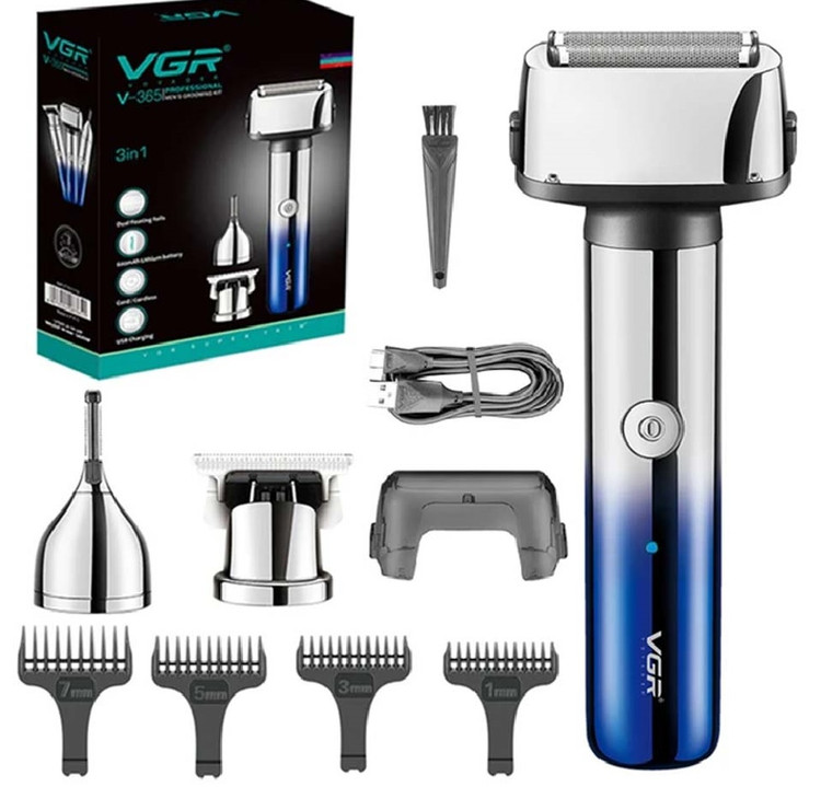 VGR ماشین اصلاح همه کاره قوی آرایشگاهی دو رنگ ماشین اصلاح جیبی شیور ماشین بینی اصلاح گوش