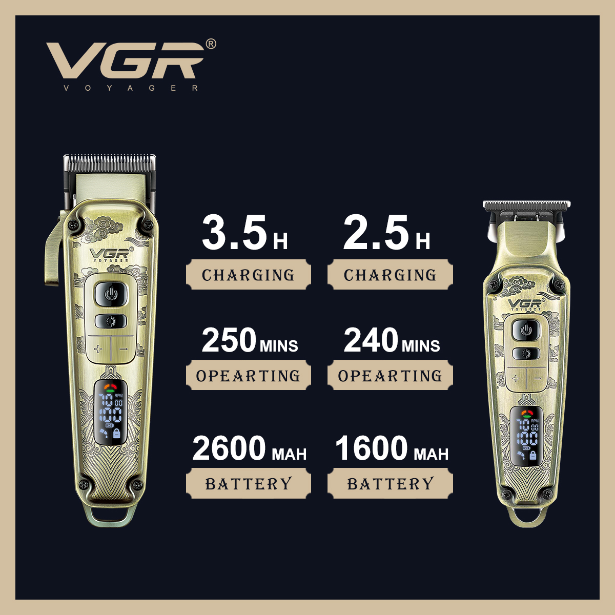 ست ماشین اصلاح VGR مدل V-643 حجم زن و خط زن