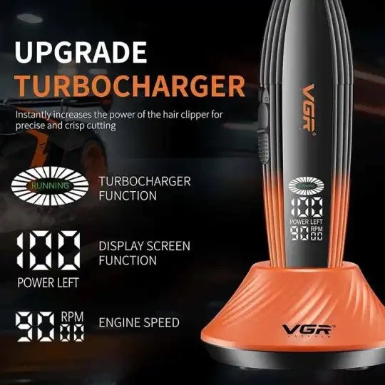 ماشین اصلاح وی جی آر مدل VGR V-889C با تیغه سرامیک و برش مستقیم