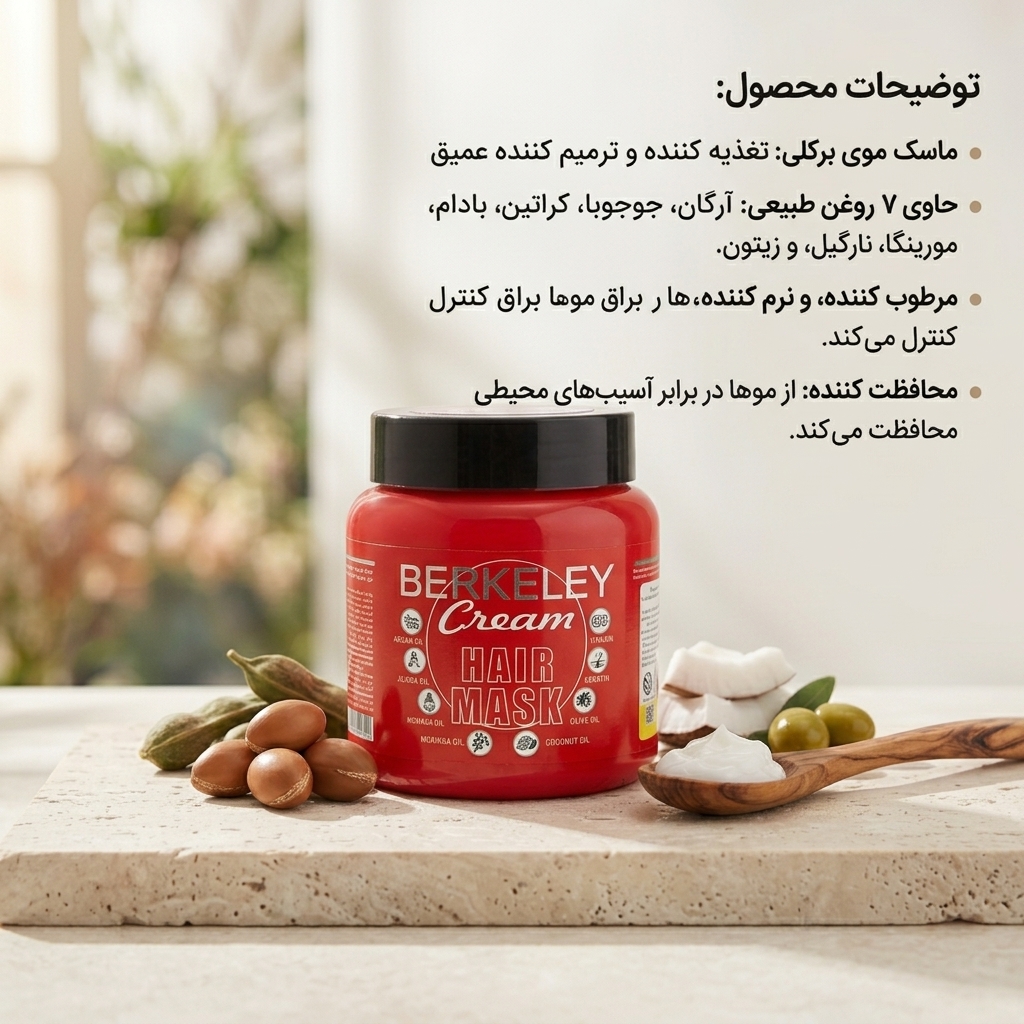 ماسک موی بریکلی پرو ویتامینه بدون سولفات