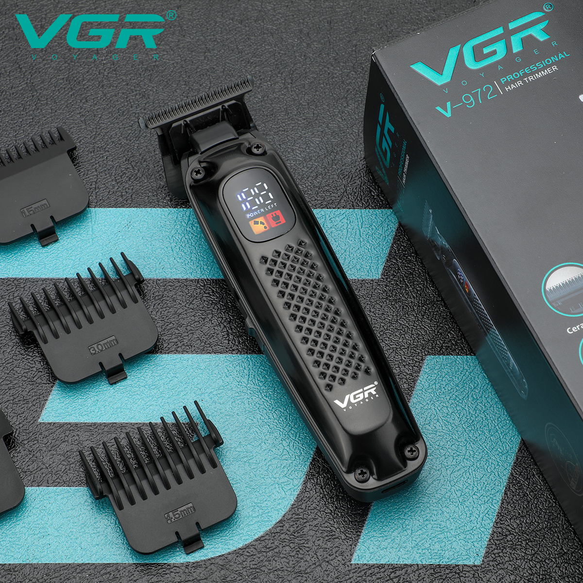 ماشین اصلاح وی جی آر مدل V-972 با تیغه استیل ضد زنگ و برش مستقیم