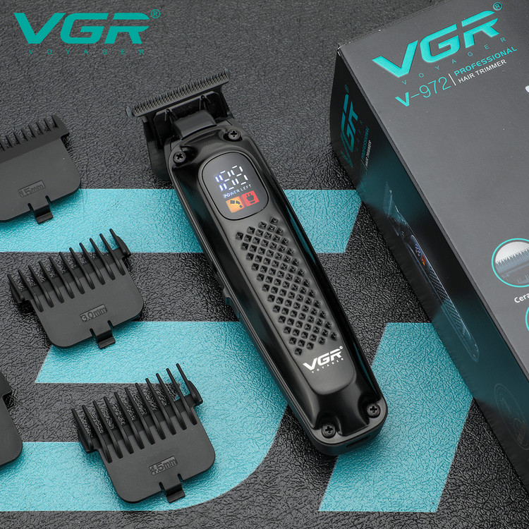 ماشین اصلاح وی جی آر مدل V-972 با تیغه استیل ضد زنگ و برش مستقیم
