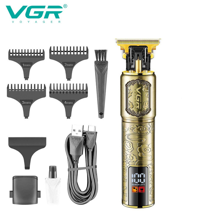 ماشین اصلاح وی جی آر مدل V-073 با تیغه استیل ضد زنگ و برش مستقیم VGR
