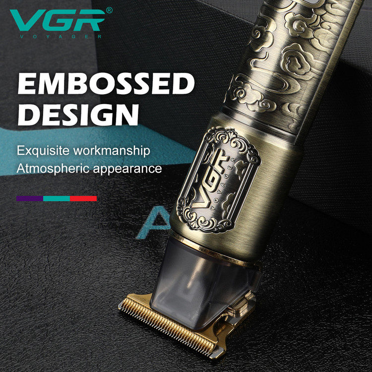 ماشین اصلاح وی جی آر مدل V-073 با تیغه استیل ضد زنگ و برش مستقیم VGR