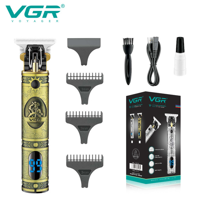 ماشین اصلاح وی جی آر مدل V-228 با تیغه استیل ضد زنگ و برش مستقیم VGR